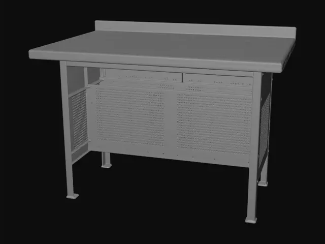 3D model for Rusty Industrial Workbench
