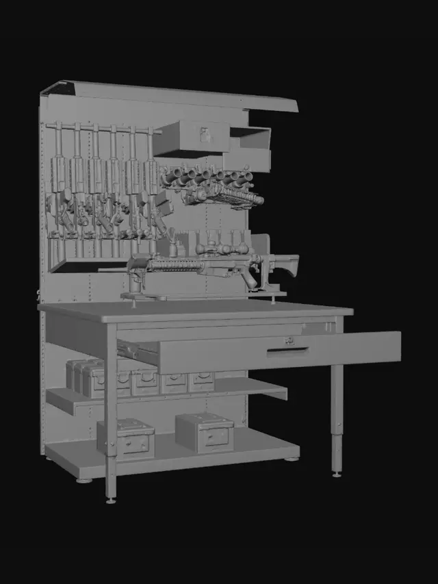 3D model for Rifle Display Cabinet