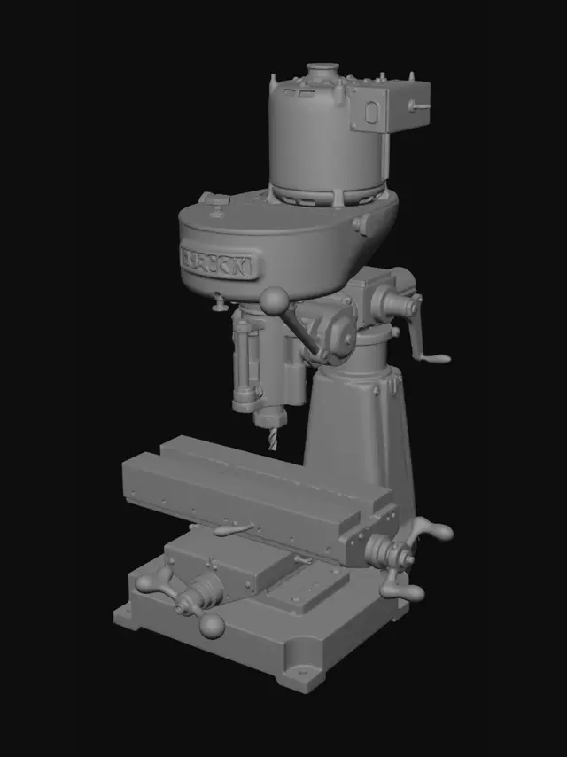3D model for Vertical milling machine with cross-slide table