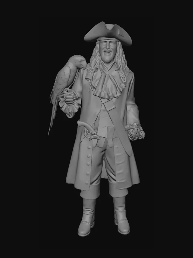 3D model for Pirate and Parrot