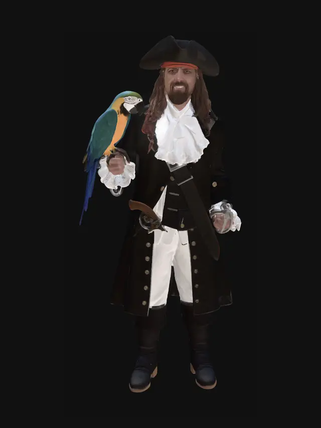 3D model for Pirate and Parrot