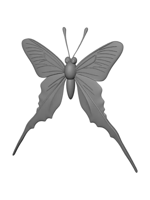 3D model for Monochrome Monarch in Flight