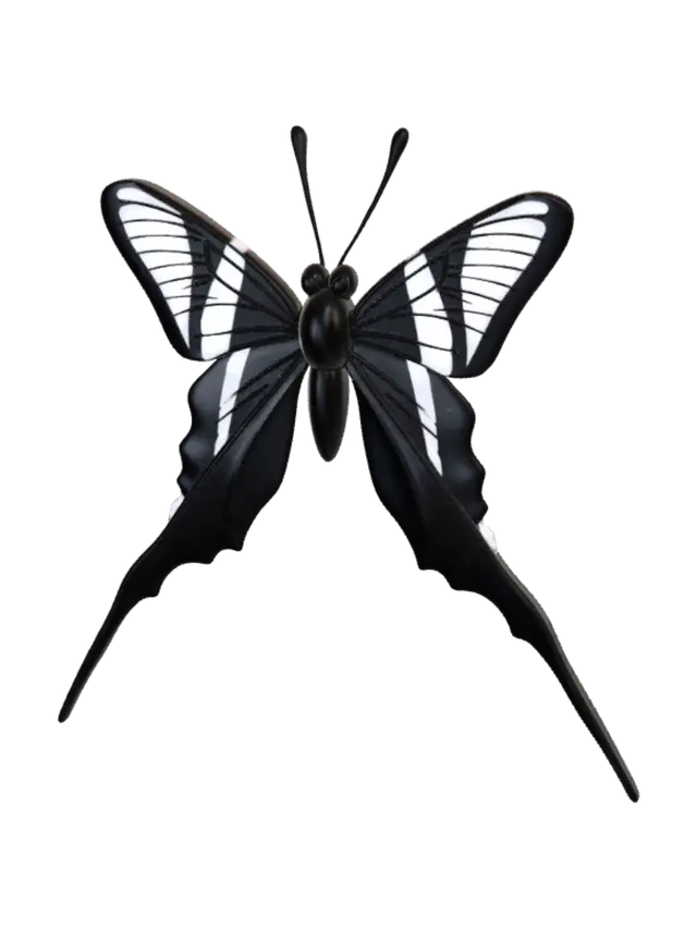 3D model for Monochrome Monarch in Flight
