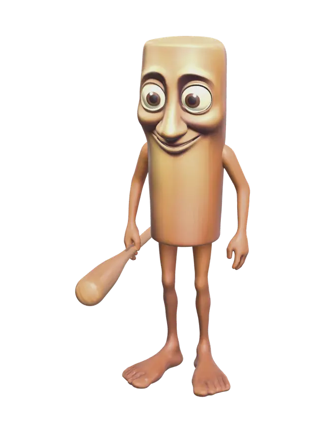 3D model for Tung Tung Tung Sahur