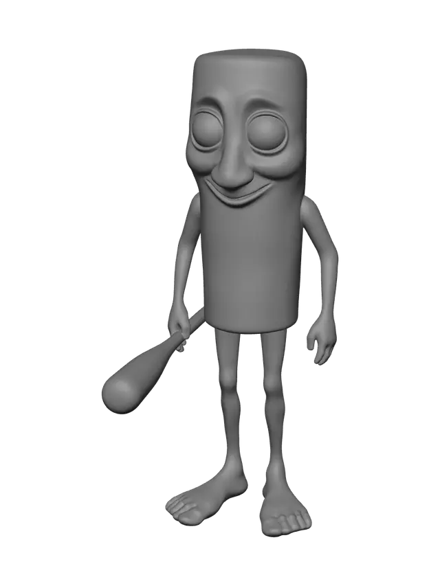 3D model for Tung Tung Tung Sahur