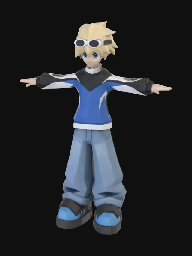 3D model for Aviator Boy in Blue