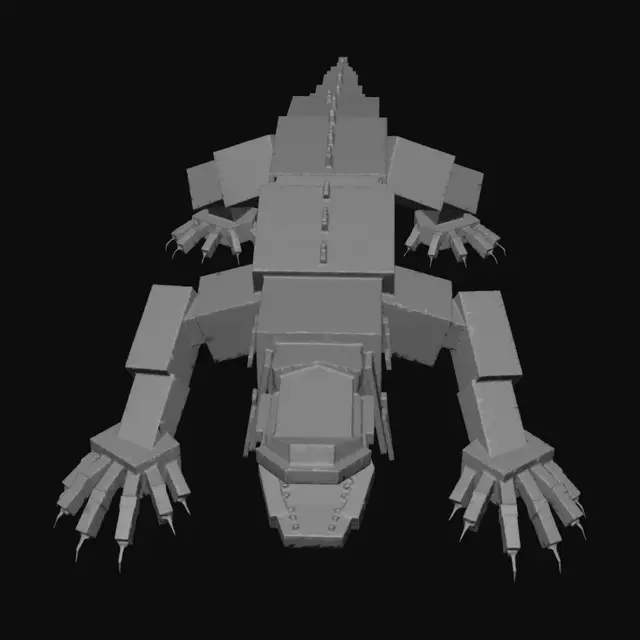 3D model for Blocky Crocodile