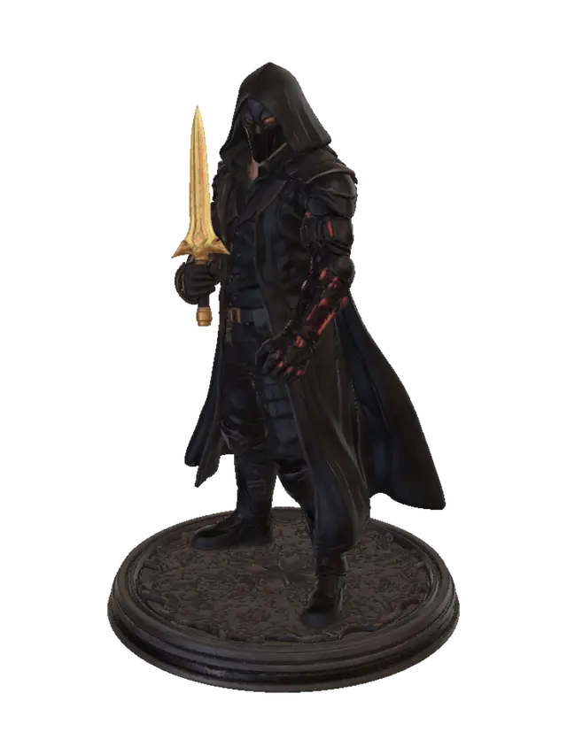 Infernal Knight - Armorset 3D model, vytvořený pomocí AI