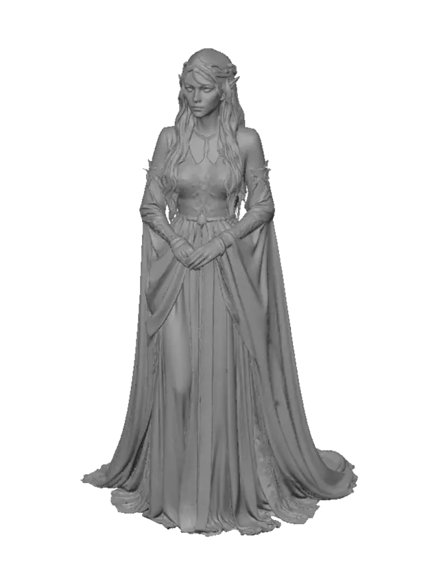 3D model for Elven Queen in the Enchanted Forest