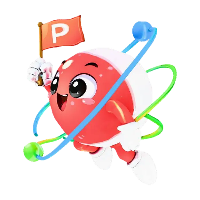 Protoni Bodoni - Atom 3D model, vytvořený pomocí AI