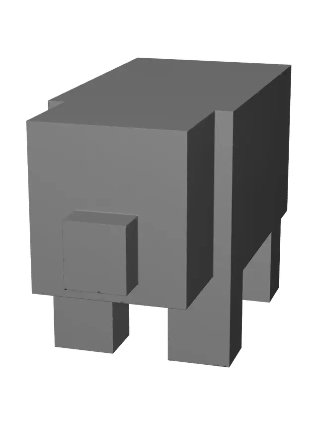 3D model for Stylized Minecraft Pig