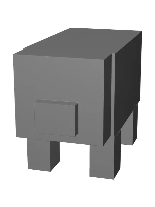 3D model for Low-Poly Minecraft Pig