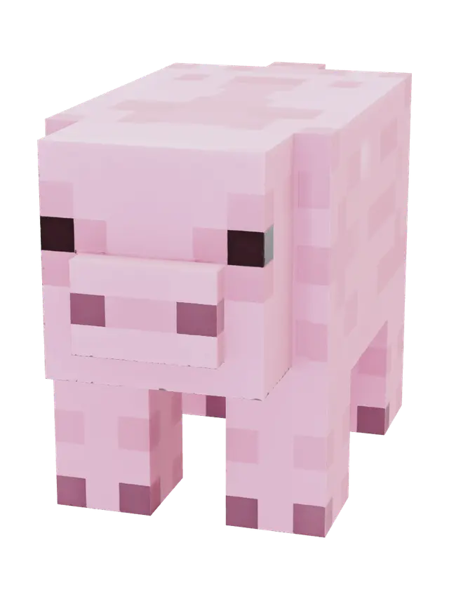3D model for Ornate Minecraft Pig