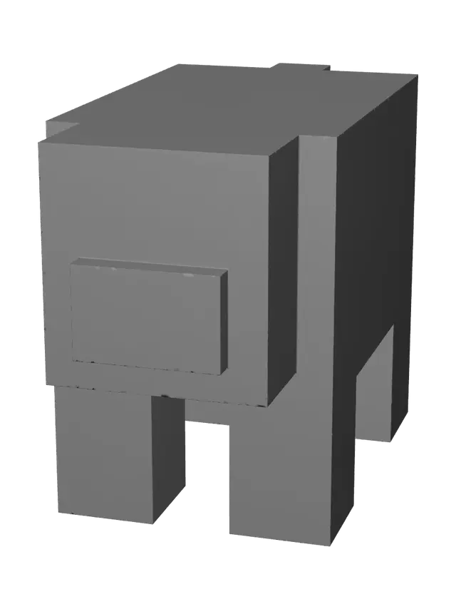 3D model for Ornate Minecraft Pig
