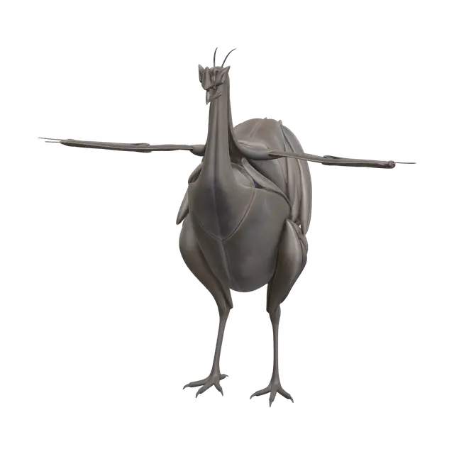 Weathered Chicken Anatomy - Beak 3D model, vytvořený pomocí AI