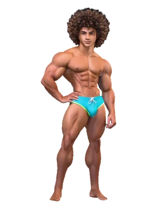 Beach Body Athlete - Active 3D model, vytvořený pomocí AI