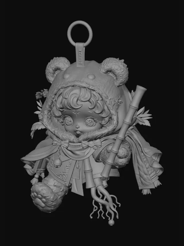 3D model for Emerald Panda Guardian