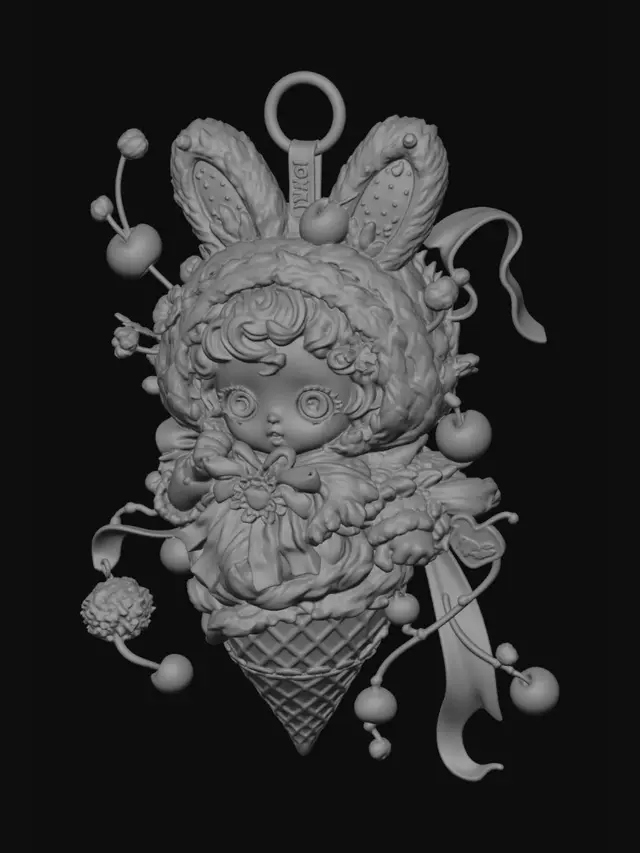 3D model for Candy Cone Bunny Princess