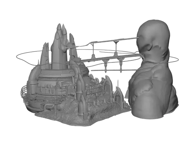 3D model for Azure Spire City