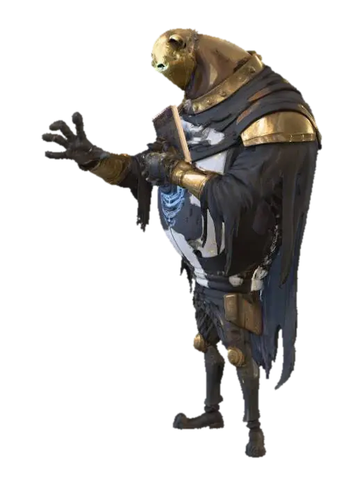 Armored Monk KUMA 3D model, vytvořený pomocí AI