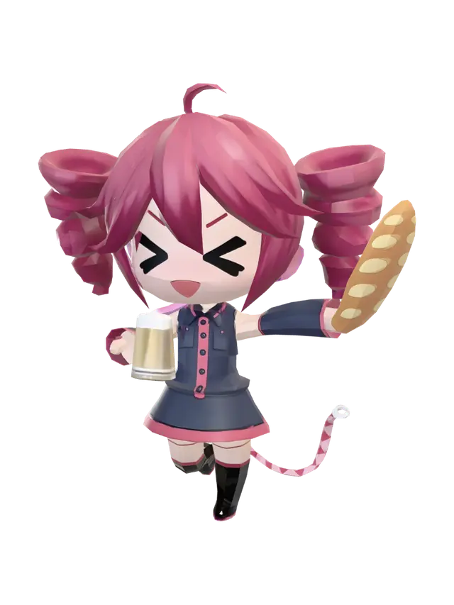 Kasane Teto - Bubbly 3D model, vytvořený pomocí AI