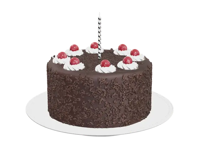 Stylized Portal Cake 3D model, vytvořený pomocí AI