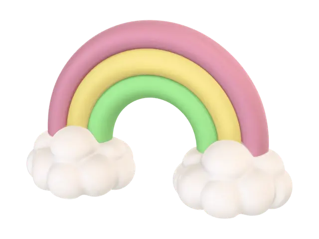 3D model for Pastel Cloud Rainbow
