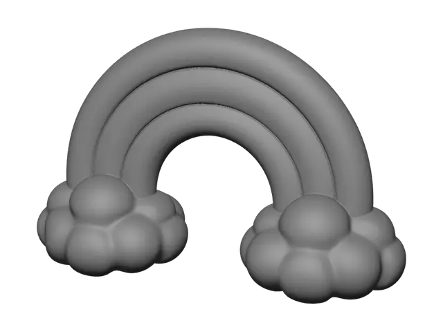 3D model for Pastel Cloud Rainbow
