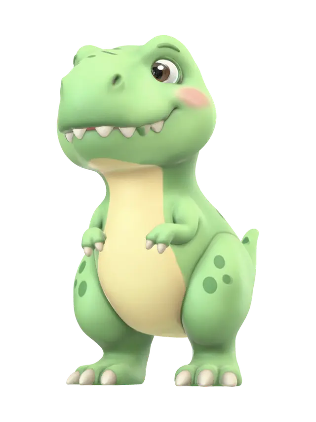 3D model for Cheerful Green Dino