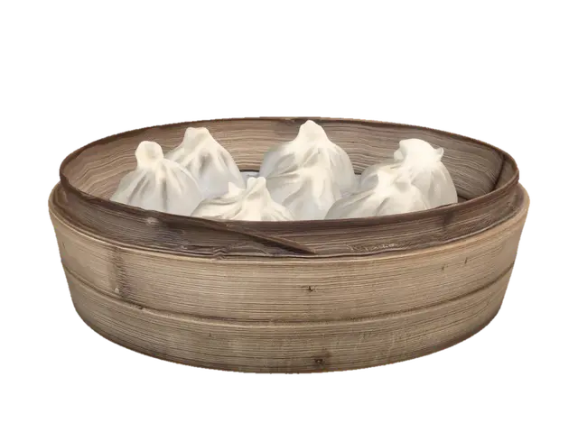 Xiao Long Bao in a Bamboo Steamer model 3D, wygenerowany przez AI