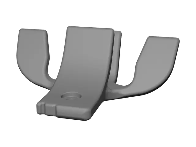 3D model for Rusty curved metal bracket