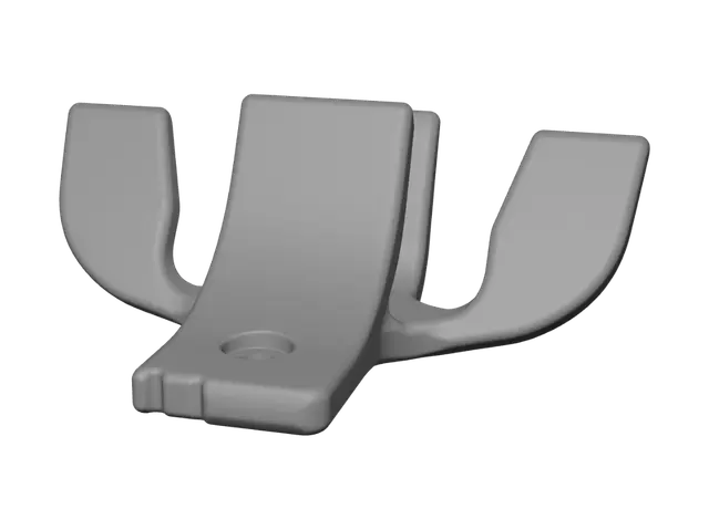 3D model for Rusty curved metal bracket