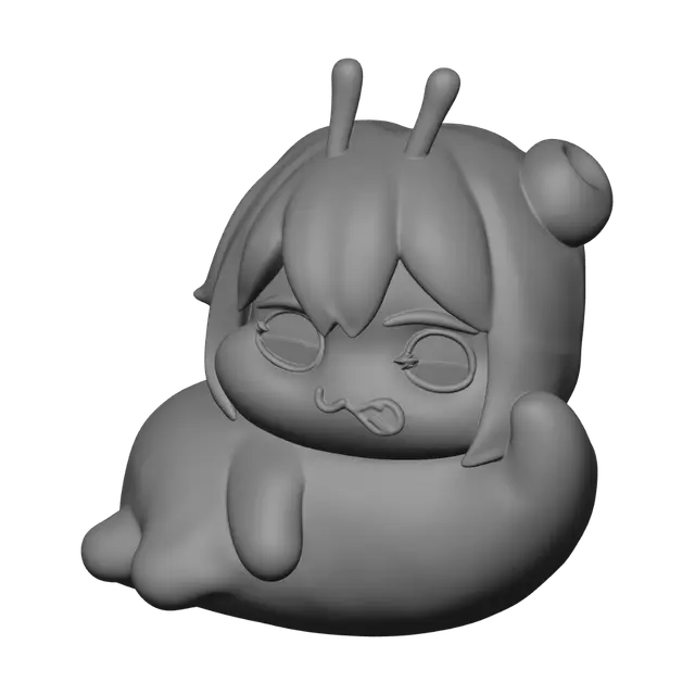 3D model for Pink-Haired Plush Lounger