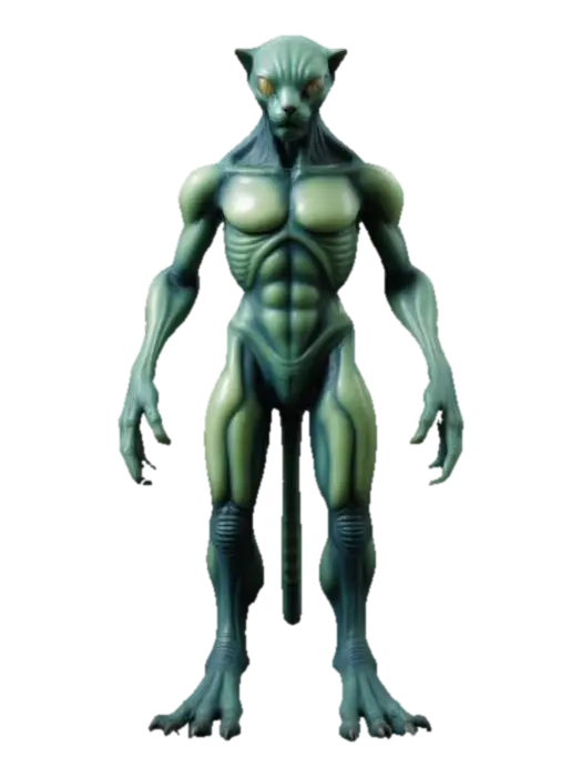 3D model for Generate a high-quality 3D mesh of a fantasy creature torso designed for a modular character system. The torso should support bipedal anatomy with a defined central spine, subtle muscular structure, and clear, anatomically feasible joint regions for attaching limbs, a neck, and a tail. Include slight curvature in the spine to suggest flexibility, and maintain symmetrical, clean topology optimized for deformation and rigging. The design should balance fantasy aesthetics with realistic anatomy, without exaggeration.