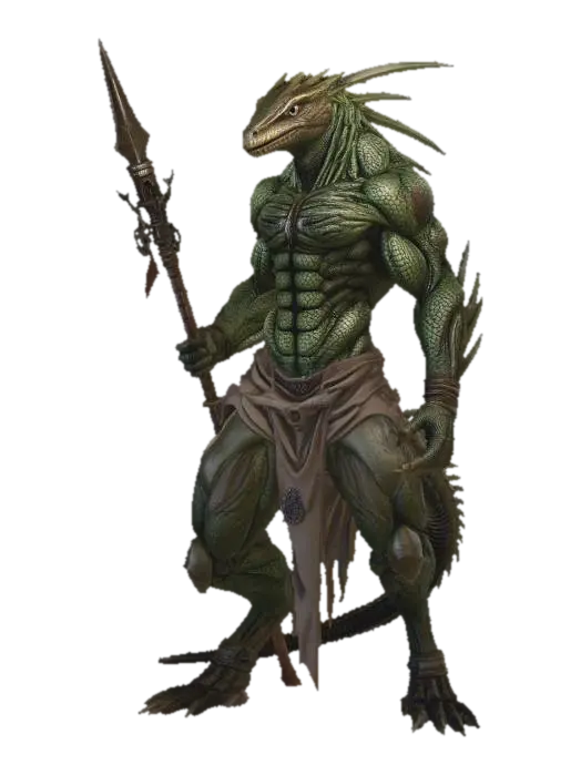 Emerald Scale Warlord - Roleplay 3D model, vytvořený pomocí AI