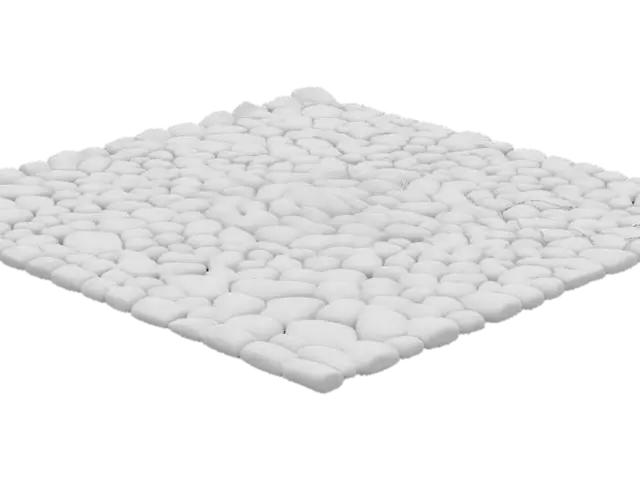 3D model for low poly pebble floor