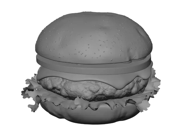 3D model for Un burger salade tomate steak chedar