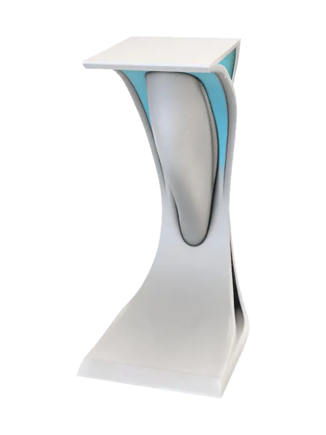 Aurora Curve Pod 3D model, vytvořený pomocí AI