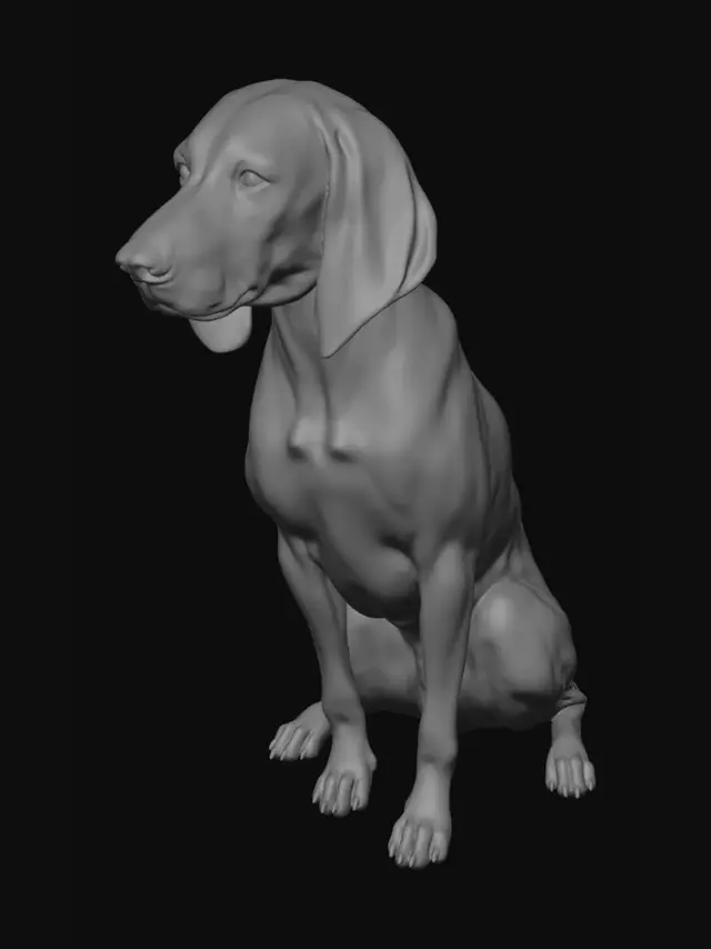 3D model for Beagle in a Rusty Truck Bed