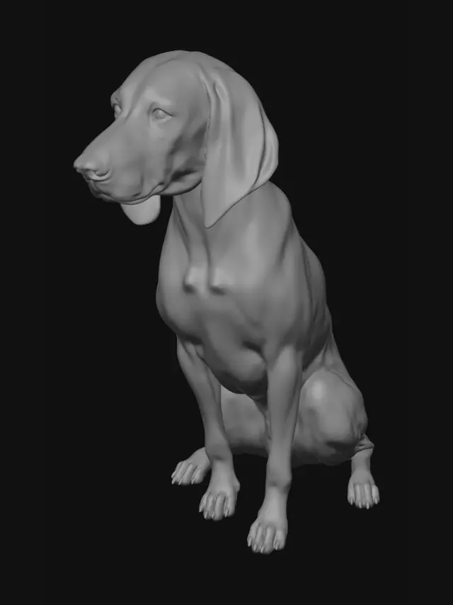 3D model for Beagle in a Rusty Truck Bed