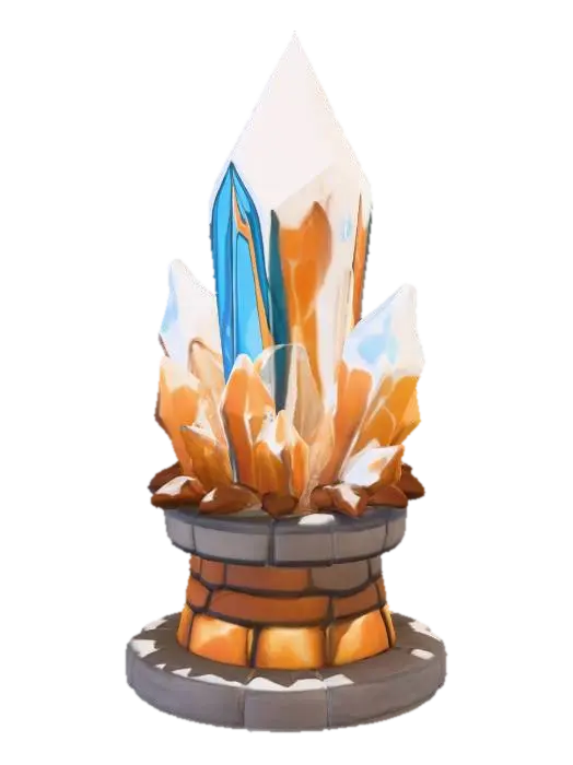Crystal Tower - High 3D model, vytvořený pomocí AI