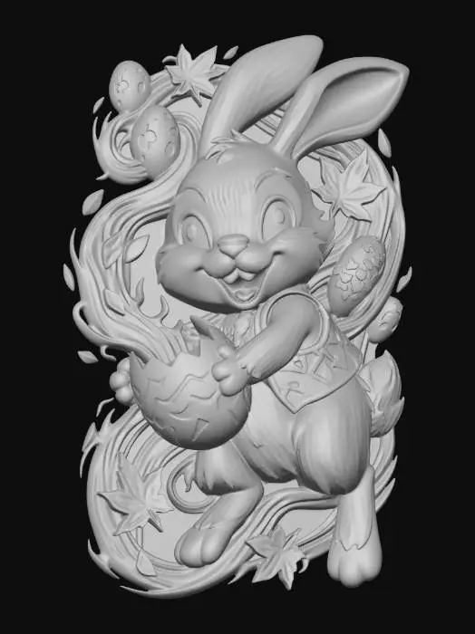 3D model for Autumn Ember Bunny, #EasterEgg2026#