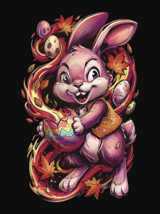 3D model for Autumn Ember Bunny, #EasterEgg2026#