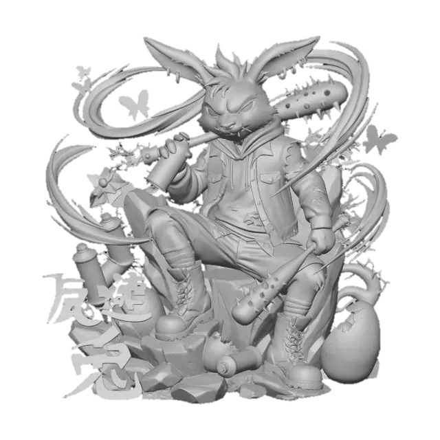 3D model for Rebel Rabbit, #EasterEgg2026#
