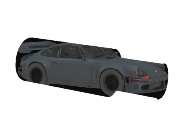 porsche 911 1980s rally baja racer 3D model, vytvořený pomocí AI