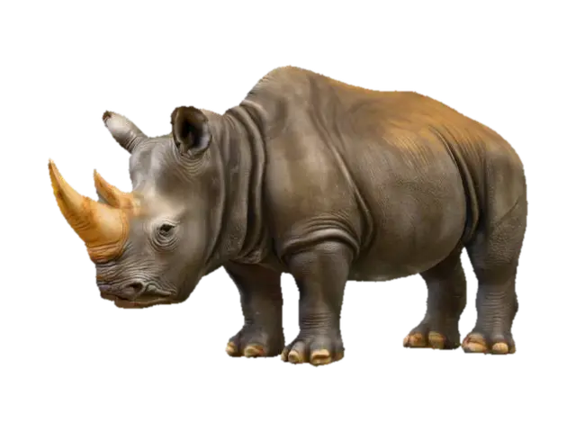 realistic rhinoceros - Grey 3D model, vytvořený pomocí AI