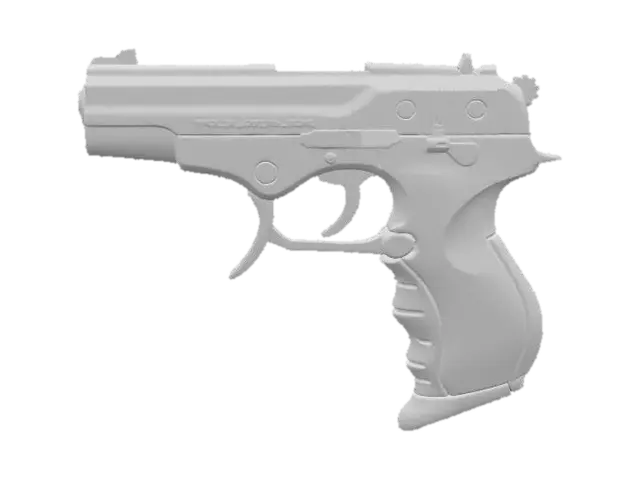 3D model for Black Tactical Pistol