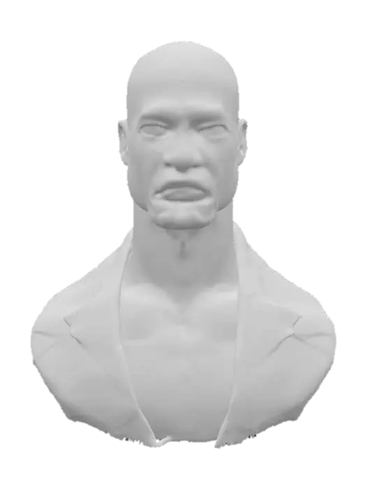 3D model for super high definition bust of a Lawrence Fishbourne 