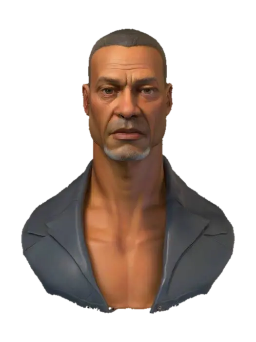 3D model for super high definition bust of a Lawrence Fishbourne 
