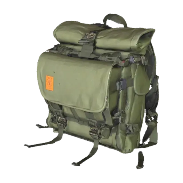 3D model for Army Backpack Displayed on Table